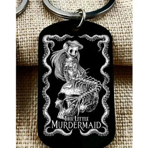 The Little murdermaid hot art skeleton Keychain